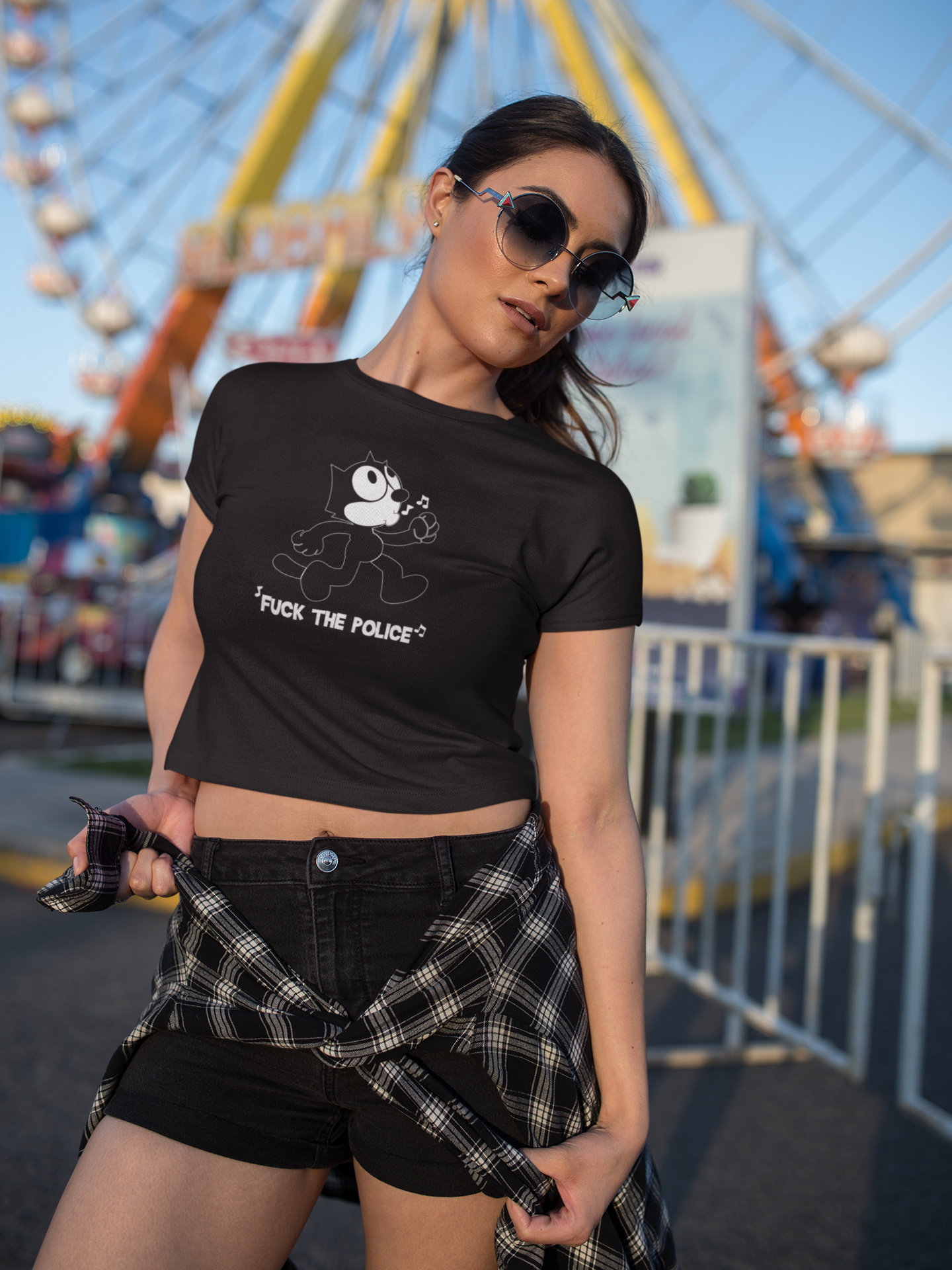 Felix the Cat "Fuck the Police" Women's Shirt