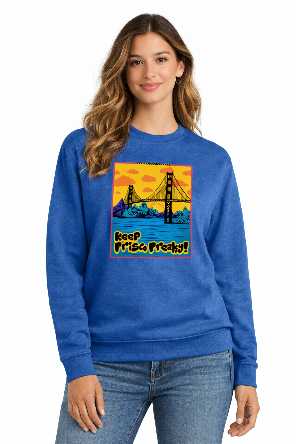 Keep Frisco Freaky Heather Blue Crewneck