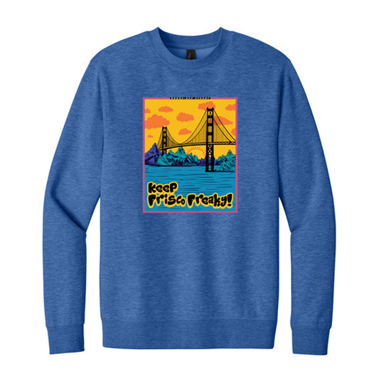 Keep Frisco Freaky Heather Blue Crewneck
