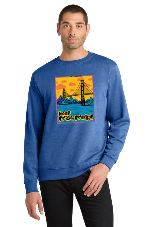 Keep Frisco Freaky Heather Blue Crewneck