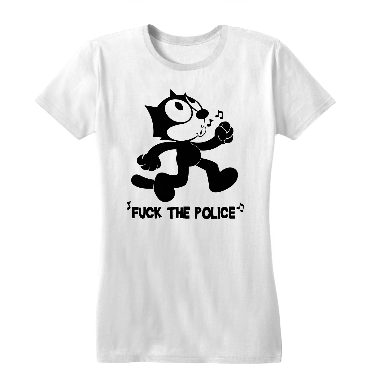 Felix the Cat " Fuck the Police" Women's T-Shirt