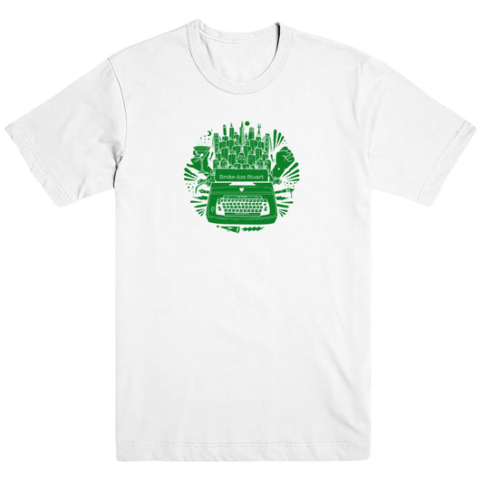 Jeremy Fish "Typewriter Design" Men's White Tee