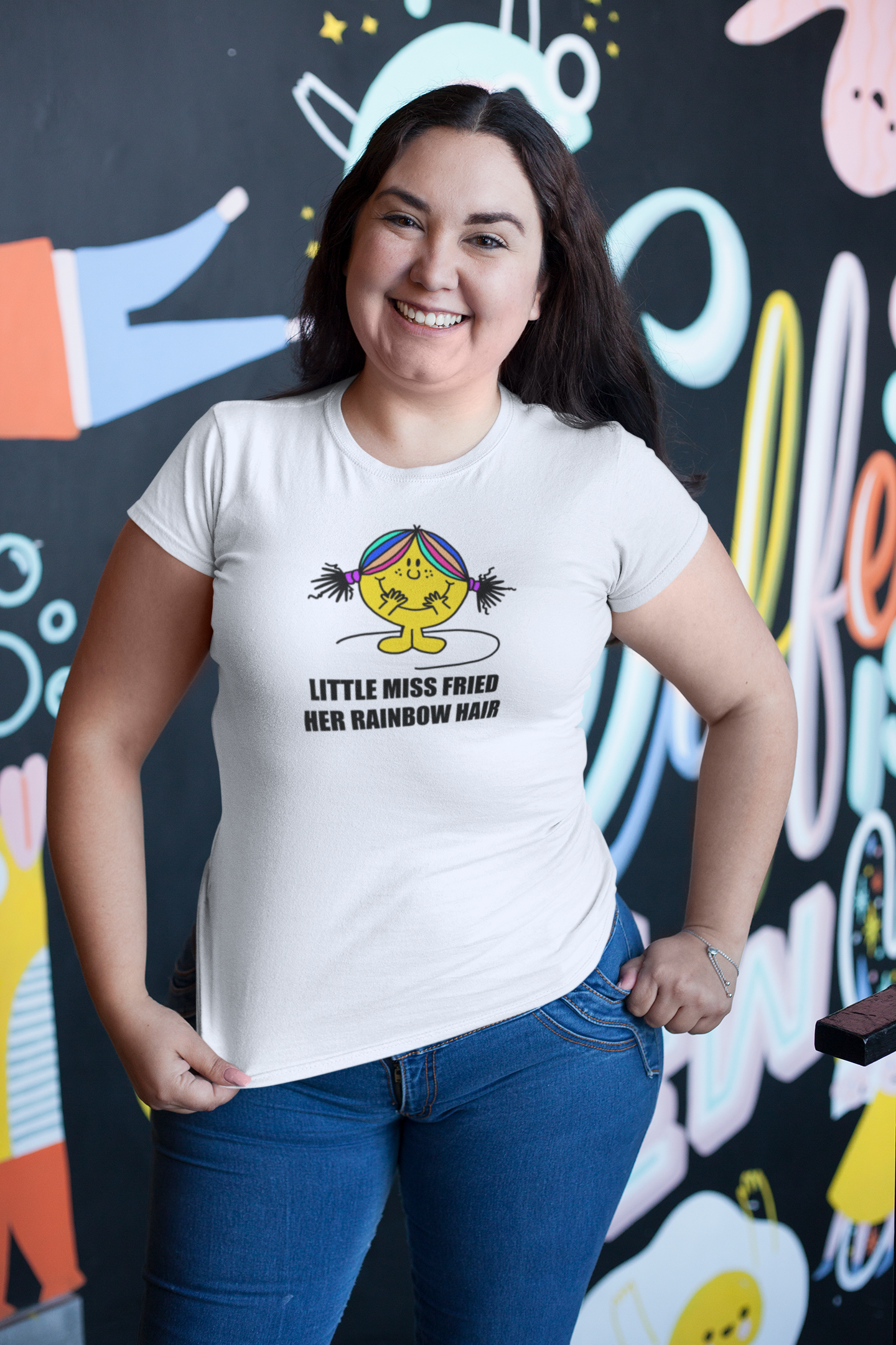 Little Miss Fried Her Rainbow Hair Women's Tee