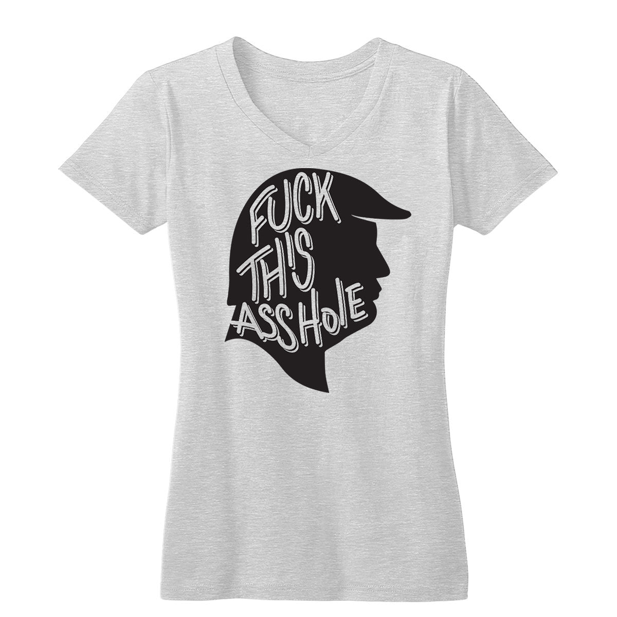 Fuck Trump Women's V-Neck Shirt