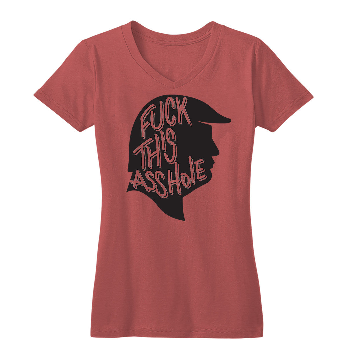 Fuck Trump Women's V-Neck Shirt