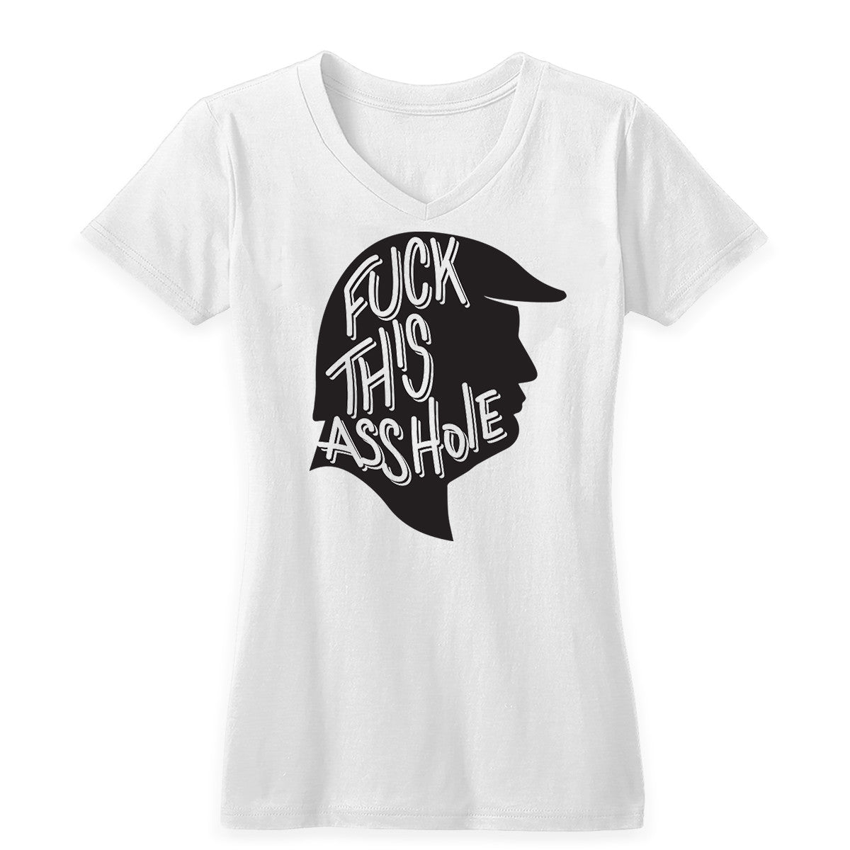 Fuck Trump Women's V-Neck Shirt